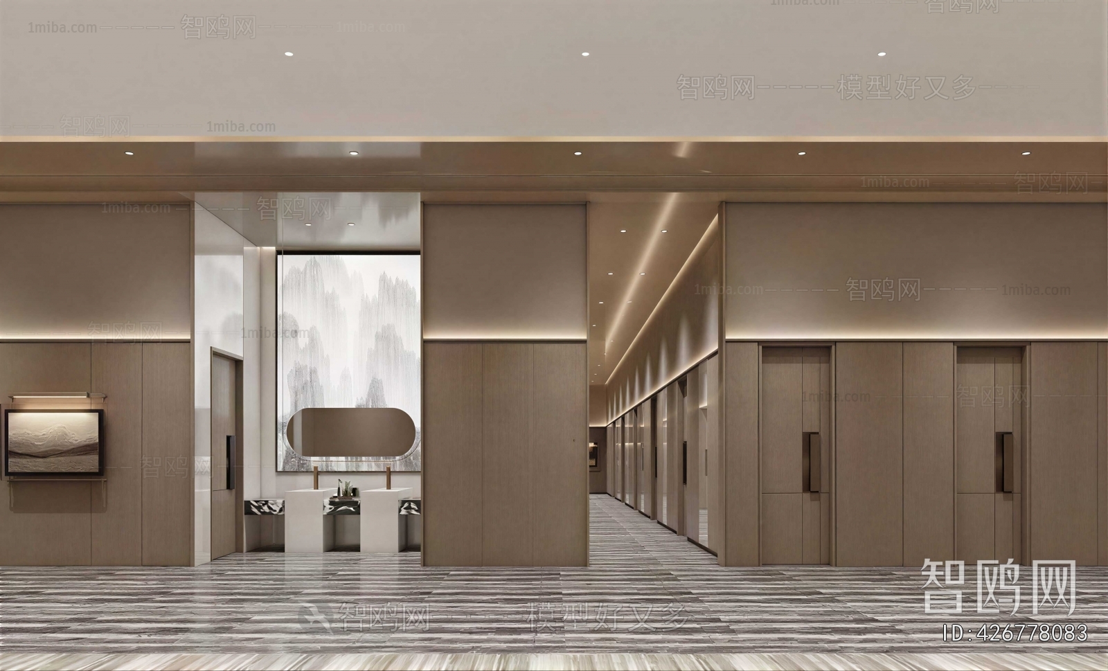 Modern Office Elevator Hall
