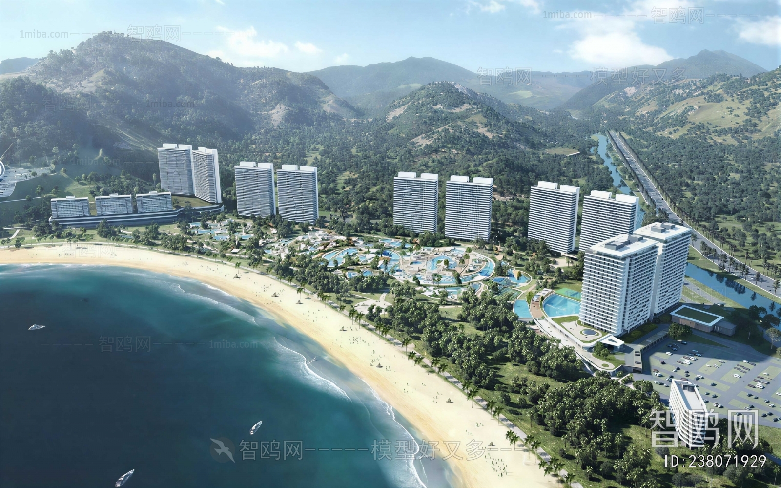 Modern Architectural Bird's-eye View Planning