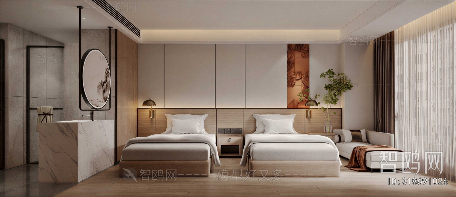 New Chinese Style Guest Room