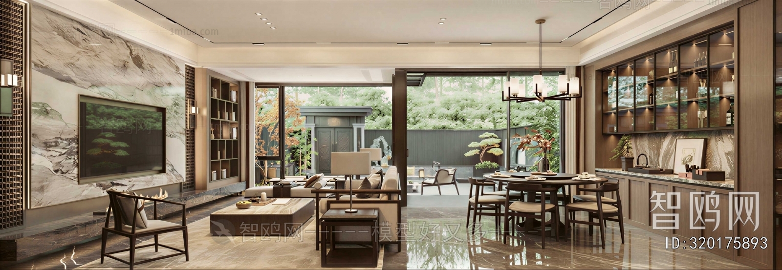 New Chinese Style A Living Room