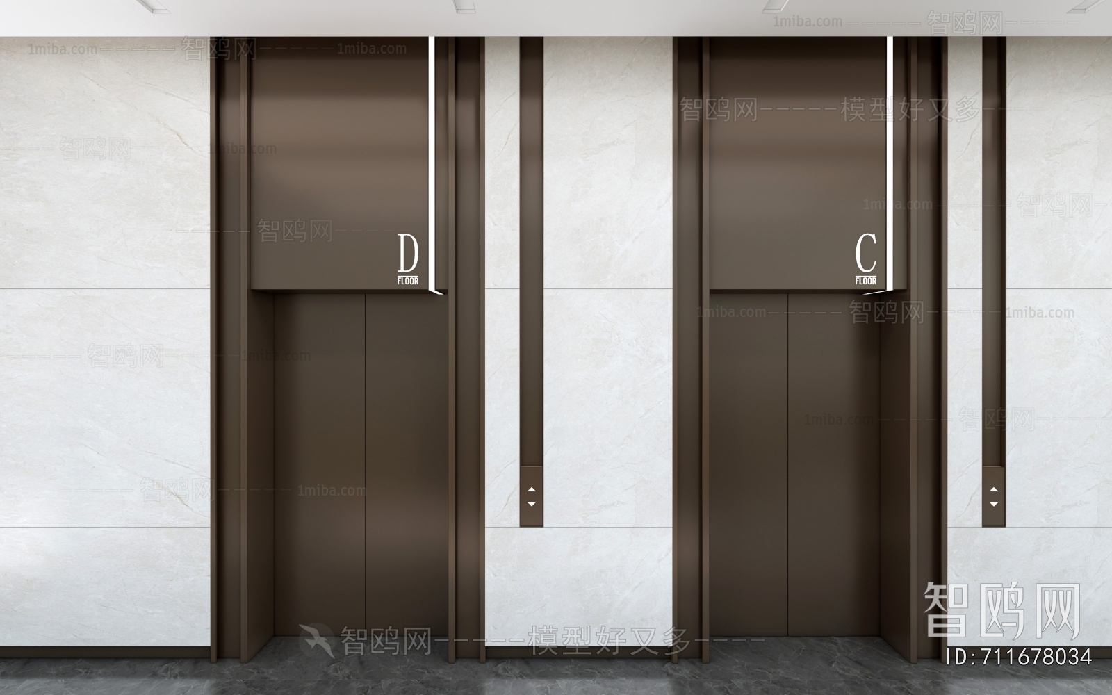 Modern Office Elevator Hall