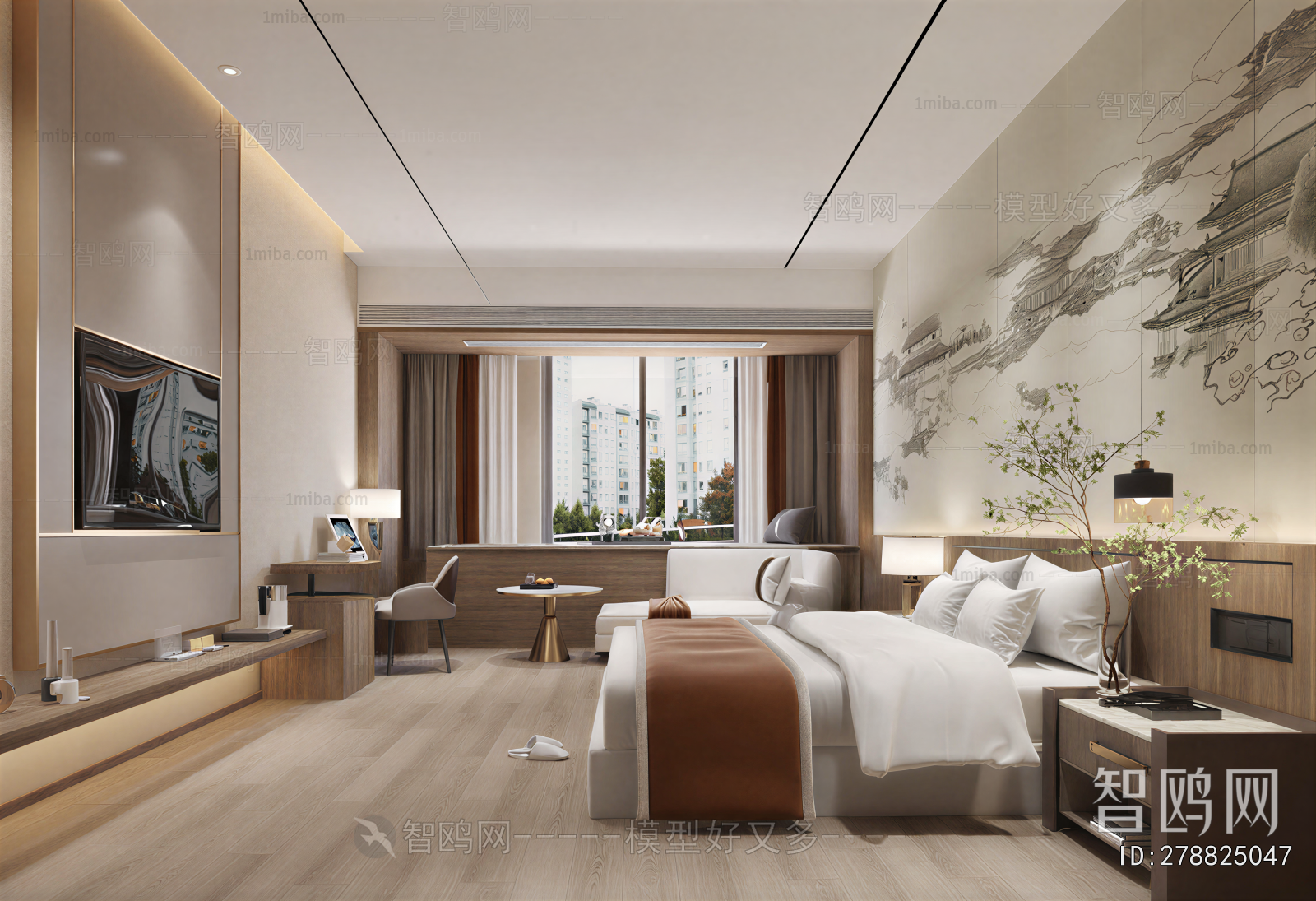 New Chinese Style Bedroom