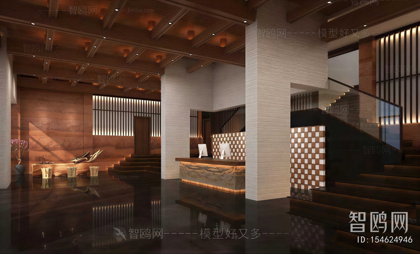 New Chinese Style Lobby Hall