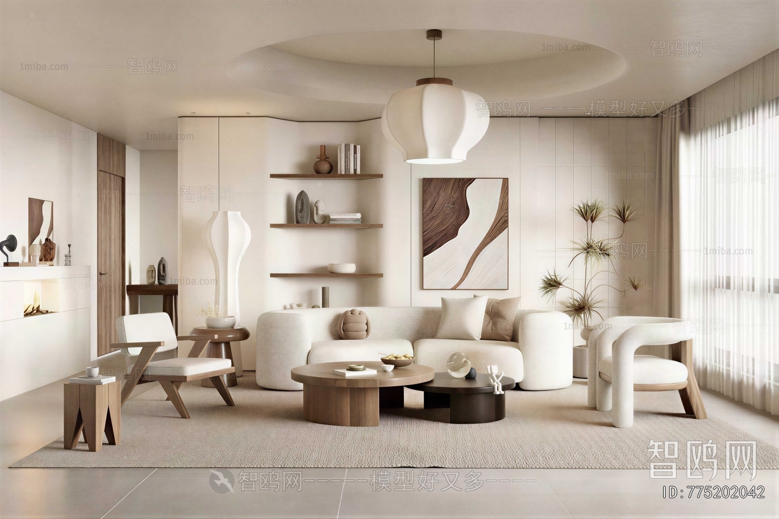 Wabi-sabi Style A Living Room