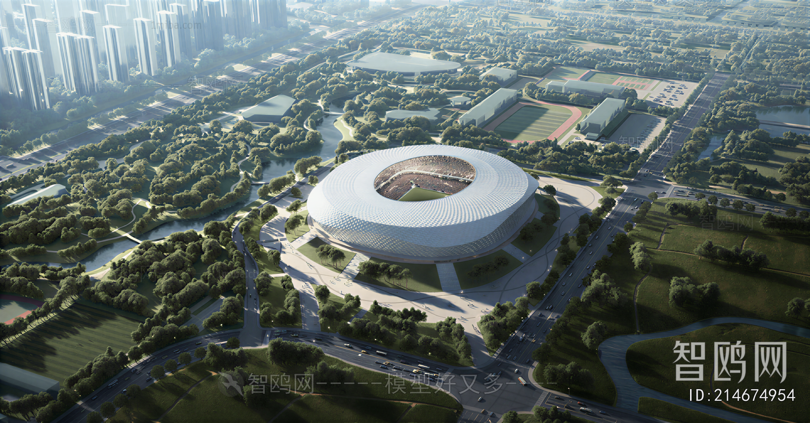 Modern Architectural Bird's-eye View Planning