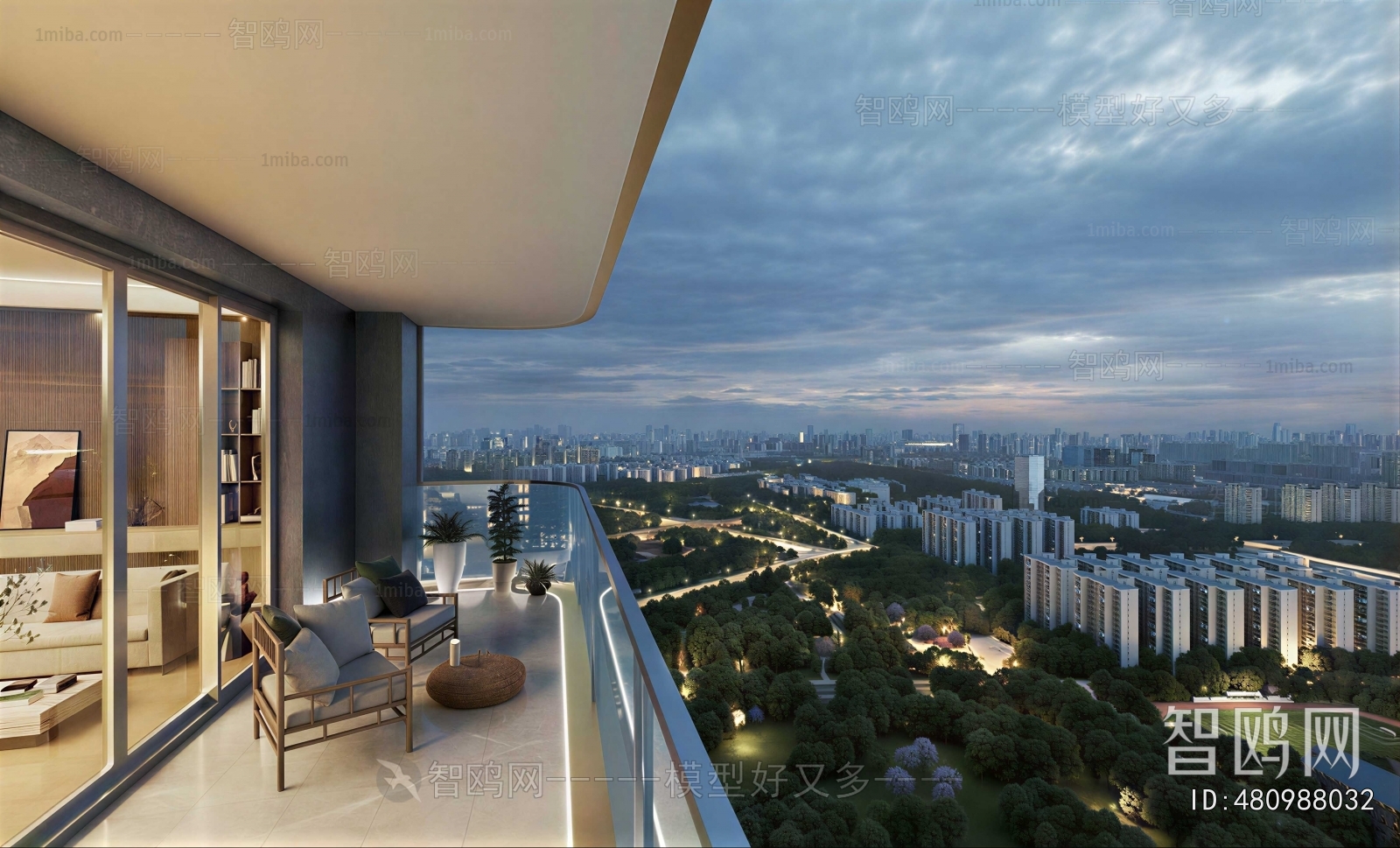 Modern Architectural Bird's-eye View Planning