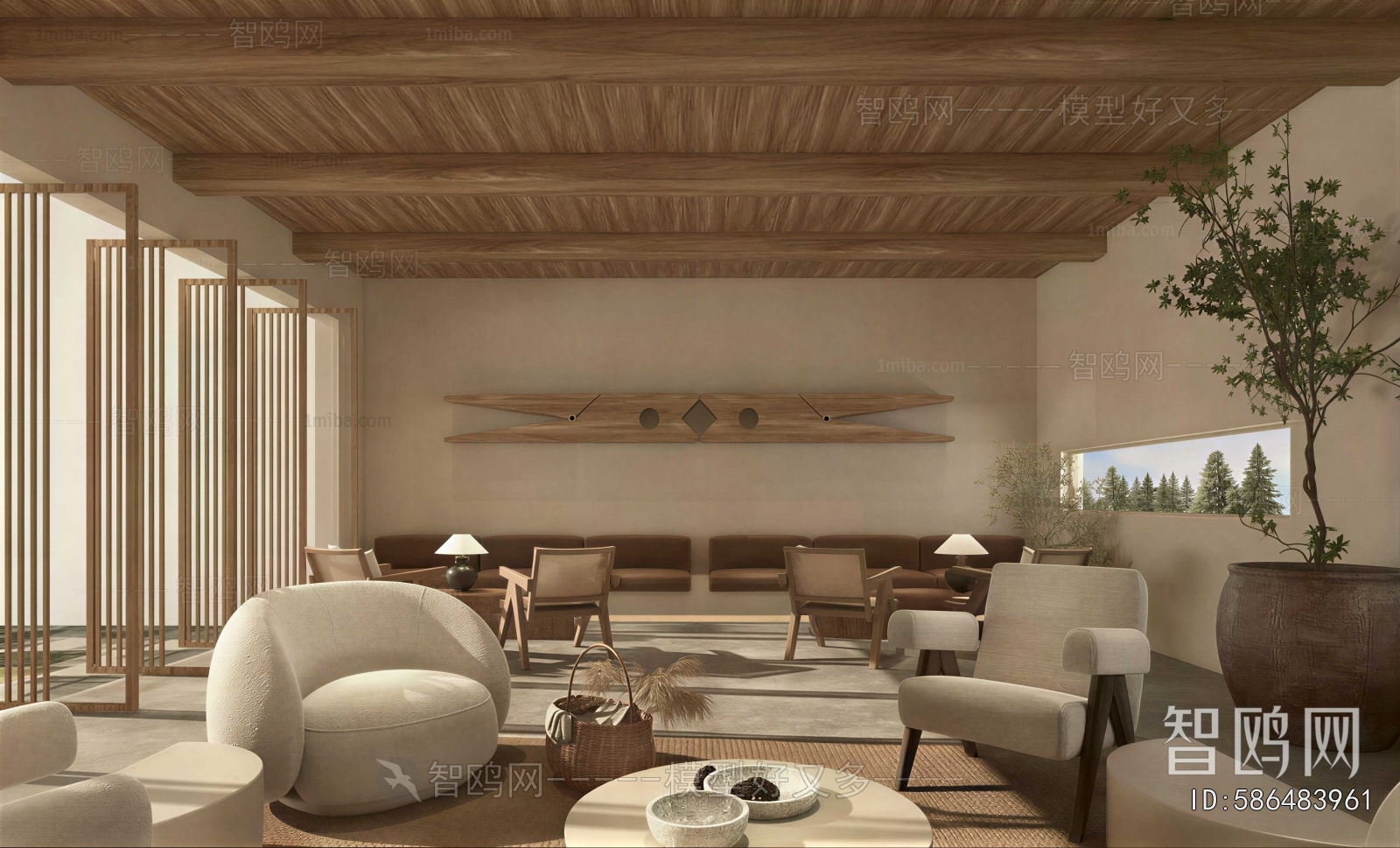 Wabi-sabi Style A Living Room