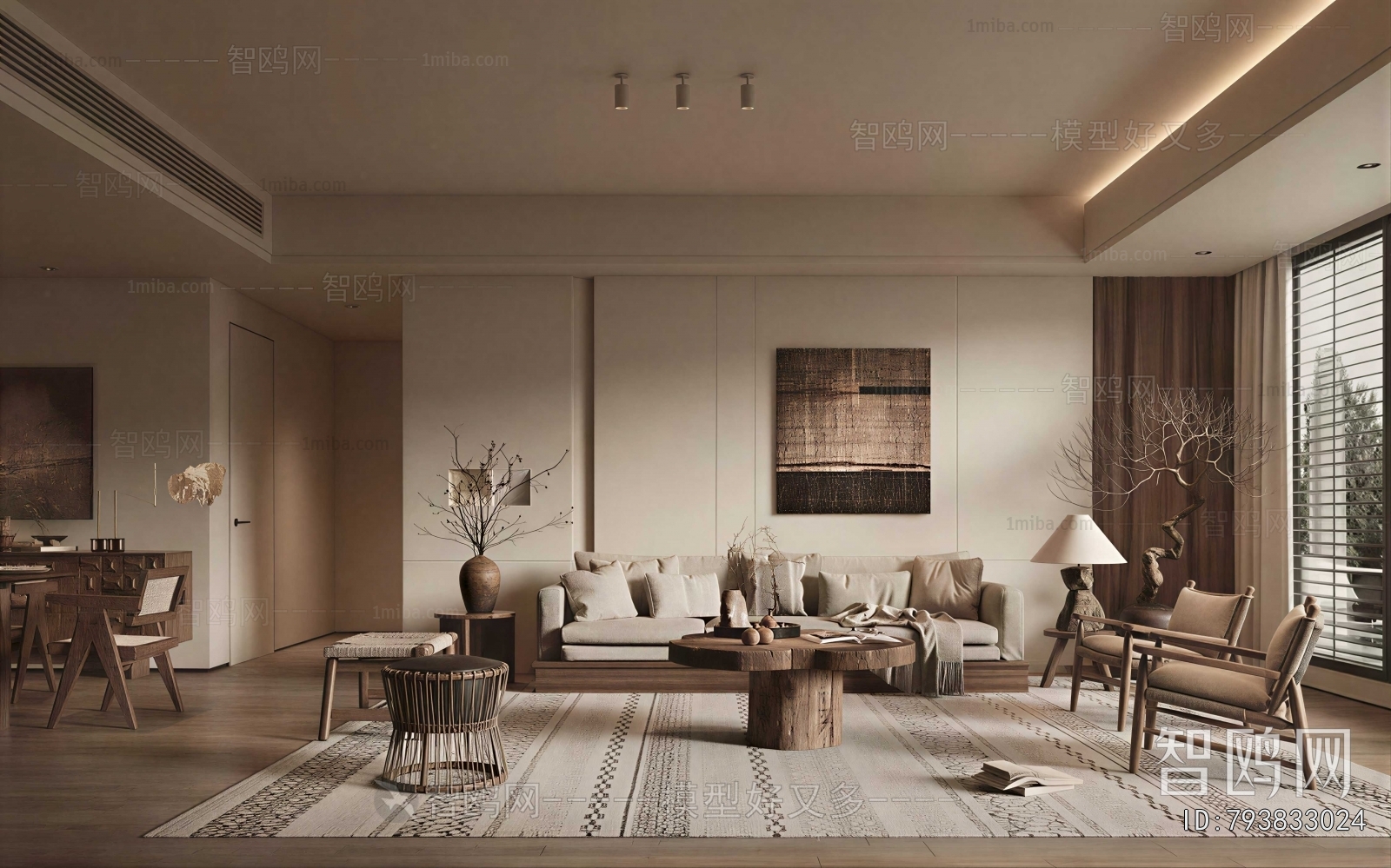 Wabi-sabi Style A Living Room