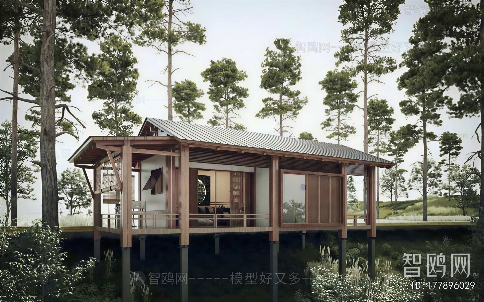 Japanese Style Appearance Of Commercial Building