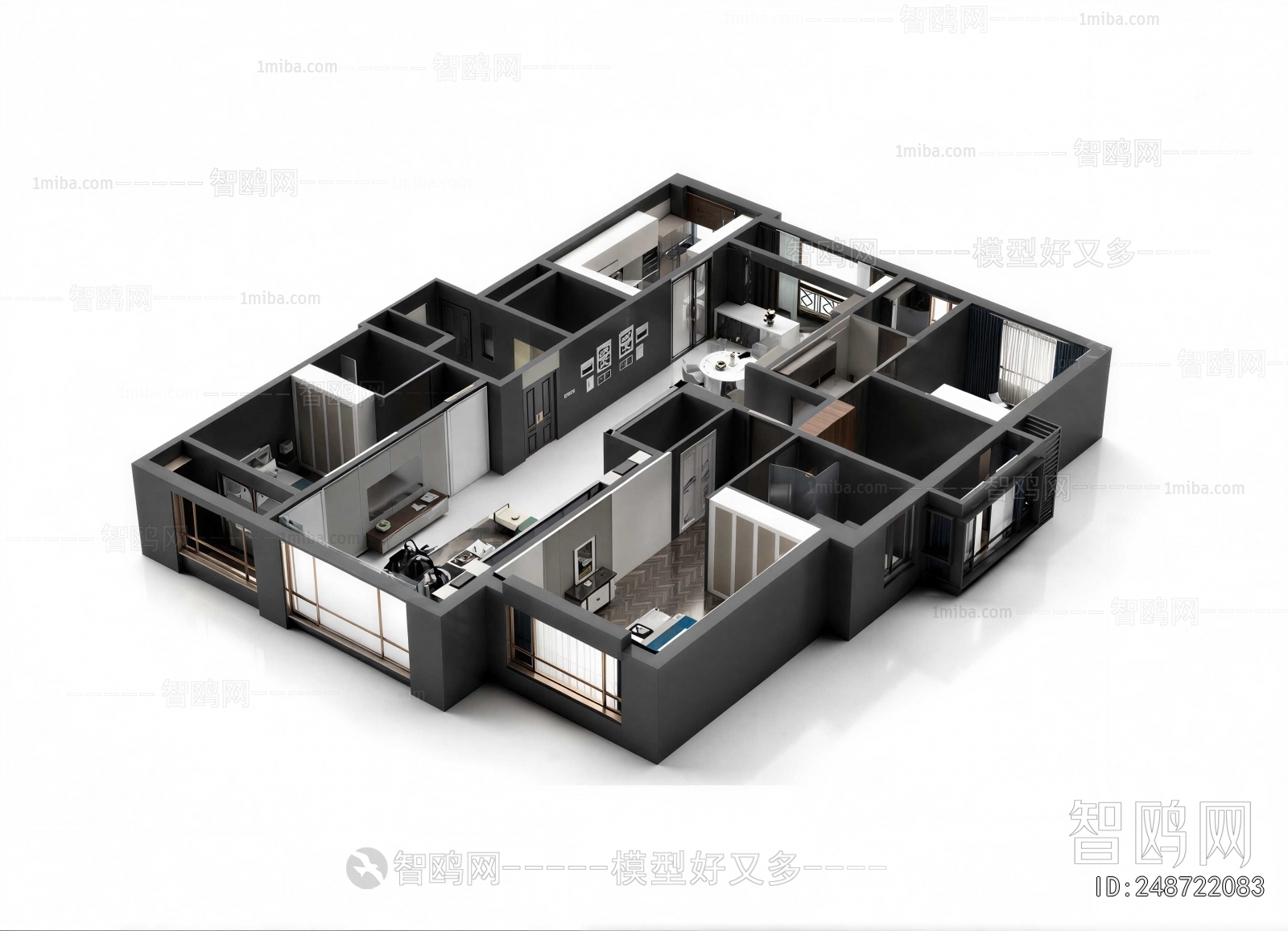 Modern Architectural Bird's-eye View Planning