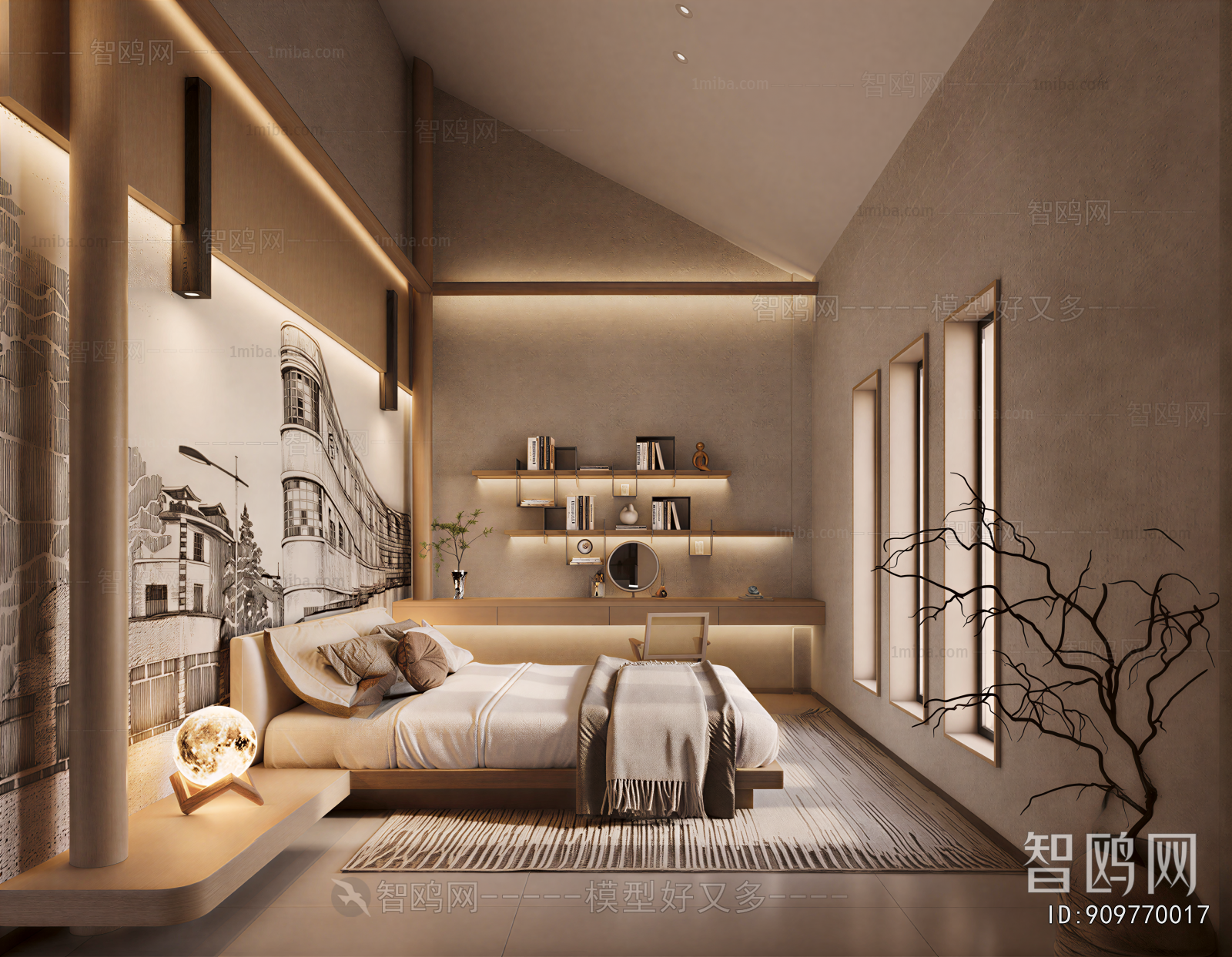 Wabi-sabi Style Bedroom