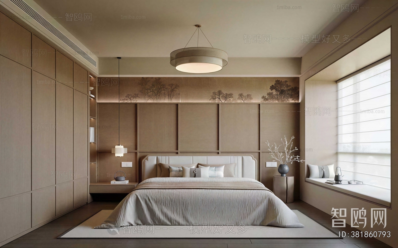 New Chinese Style Bedroom