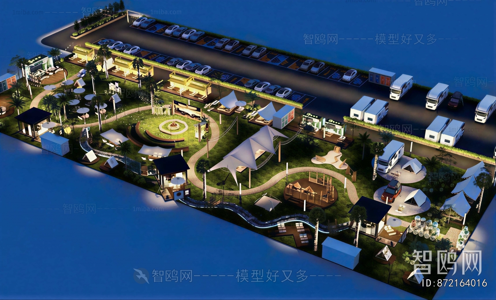 Modern Architectural Bird's-eye View Planning