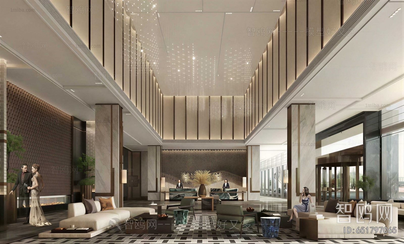 New Chinese Style Lobby Hall