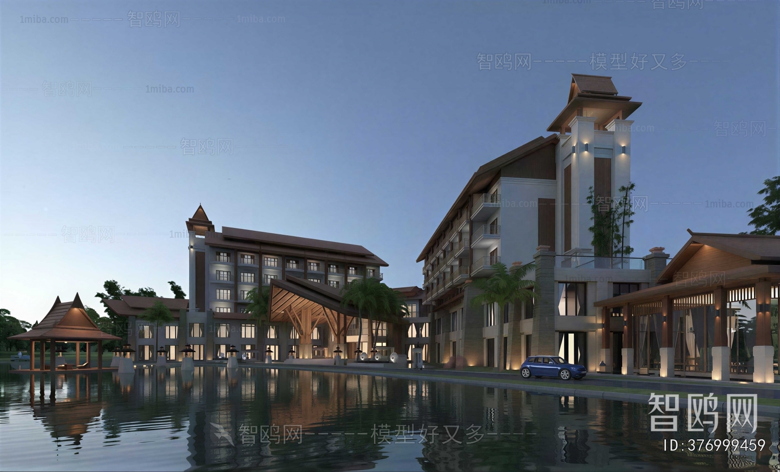 Southeast Asian Style Appearance Of Commercial Building