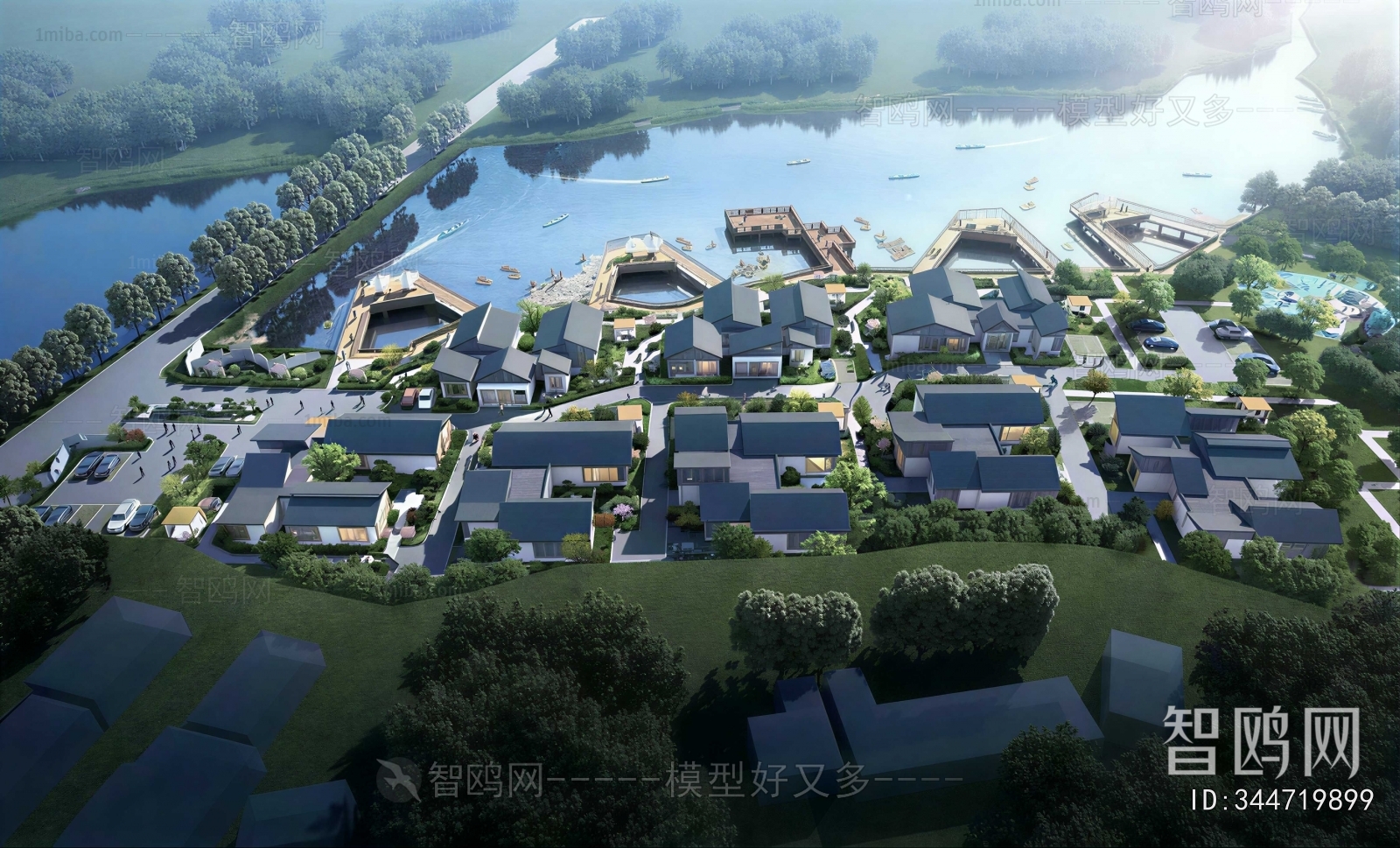 Modern Architectural Bird's-eye View Planning