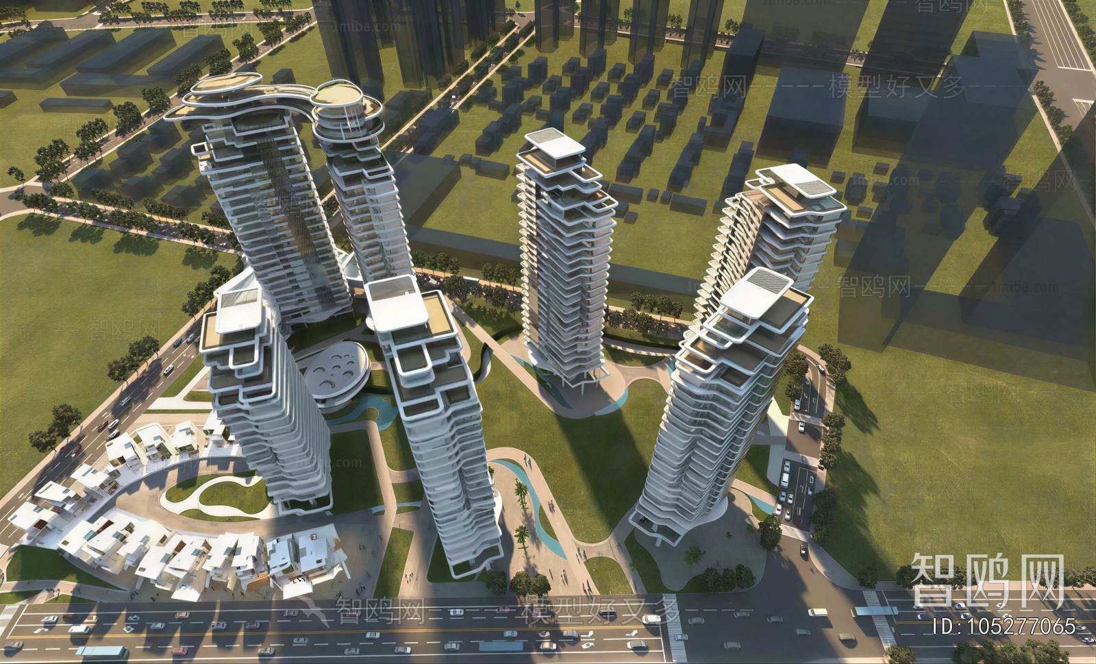 Modern Architectural Bird's-eye View Planning