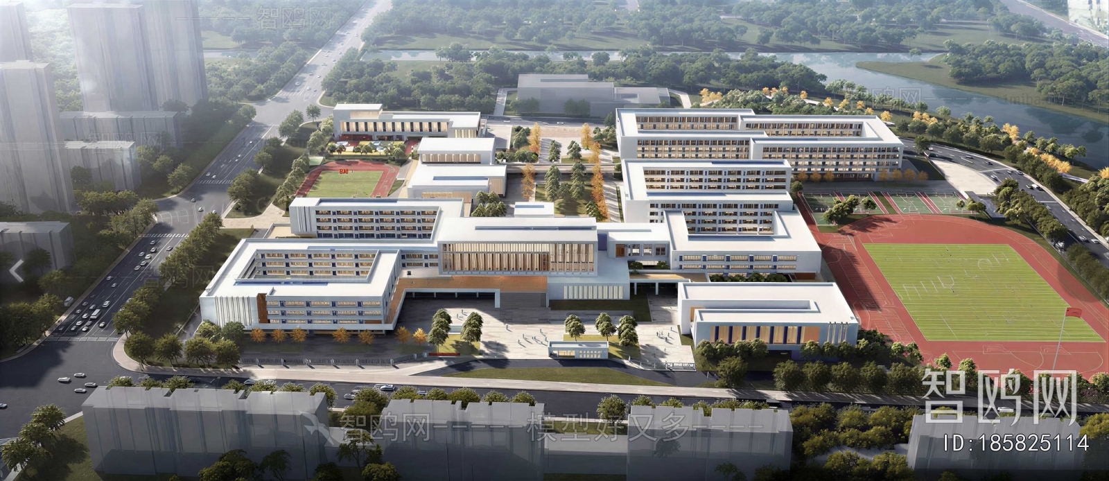 Modern Architectural Bird's-eye View Planning