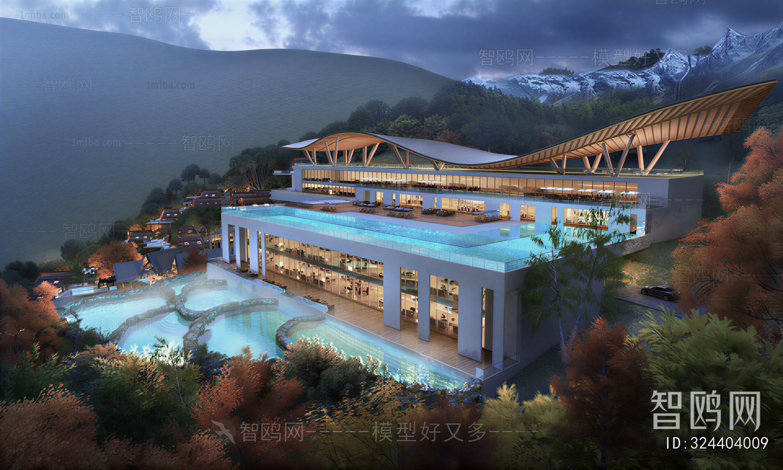 Modern Architectural Bird's-eye View Planning