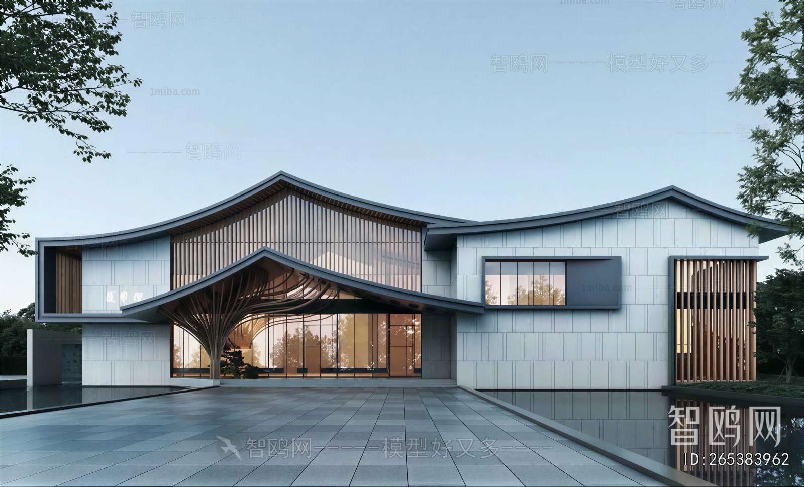 New Chinese Style Architecture Of Artistic Style