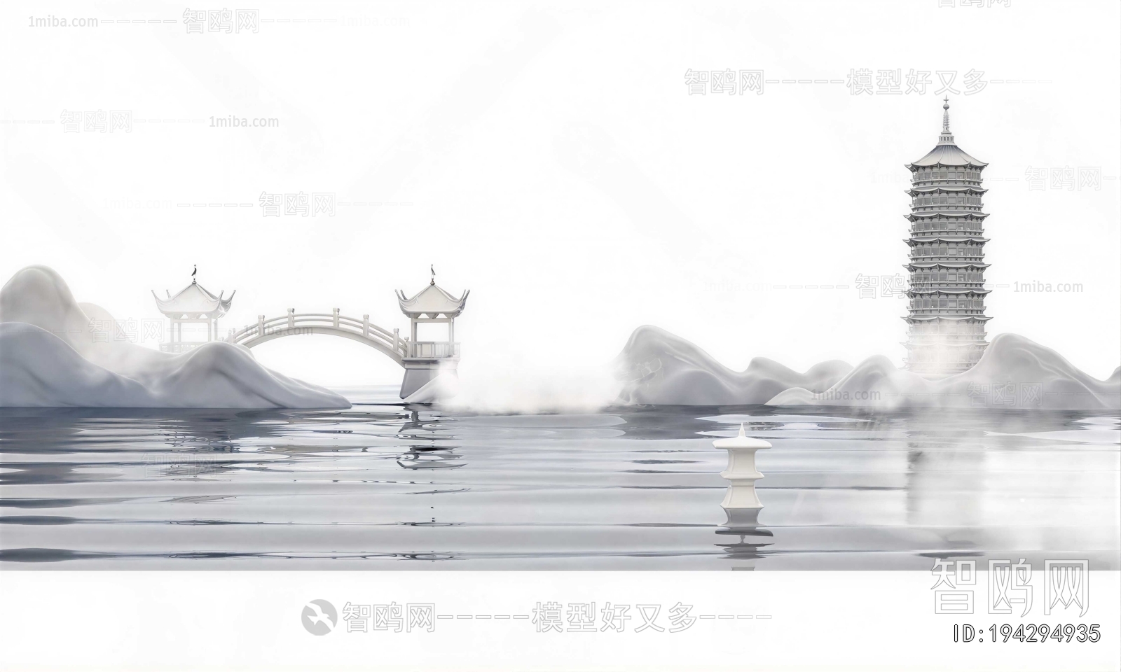 New Chinese Style Park Landscape