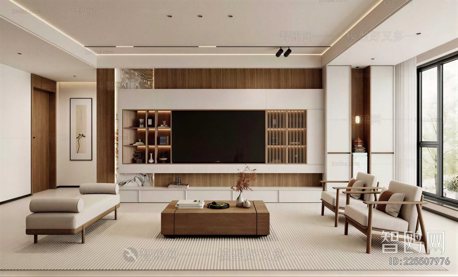 New Chinese Style A Living Room