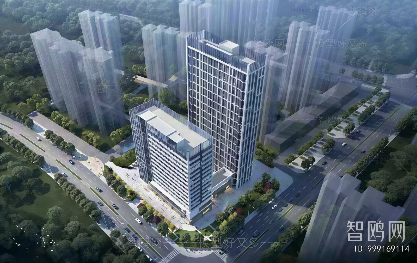 Modern Architectural Bird's-eye View Planning