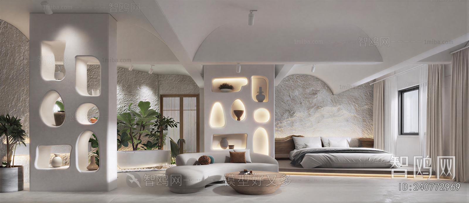 Wabi-sabi Style A Living Room