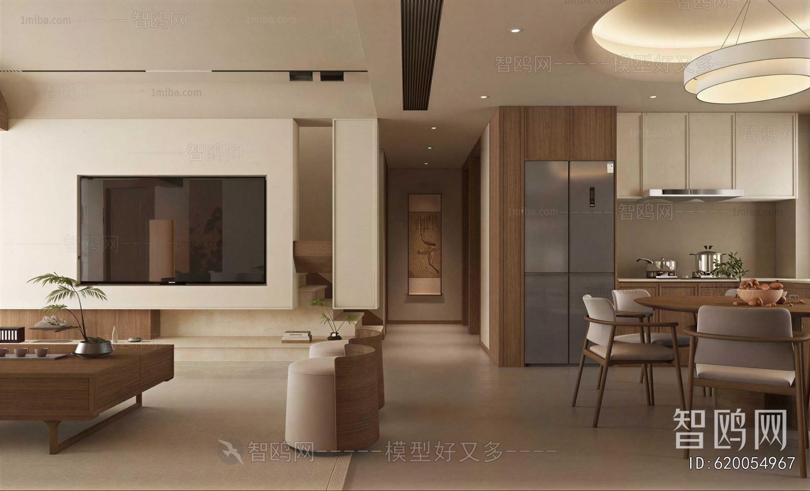 New Chinese Style A Living Room