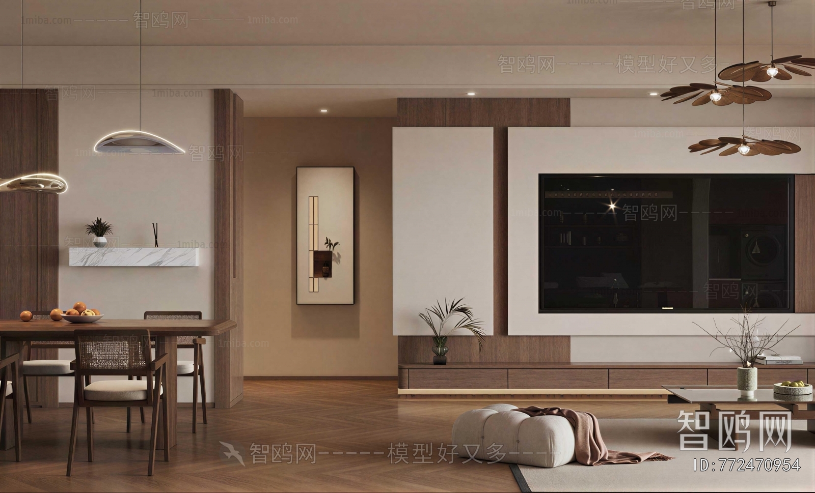 New Chinese Style A Living Room