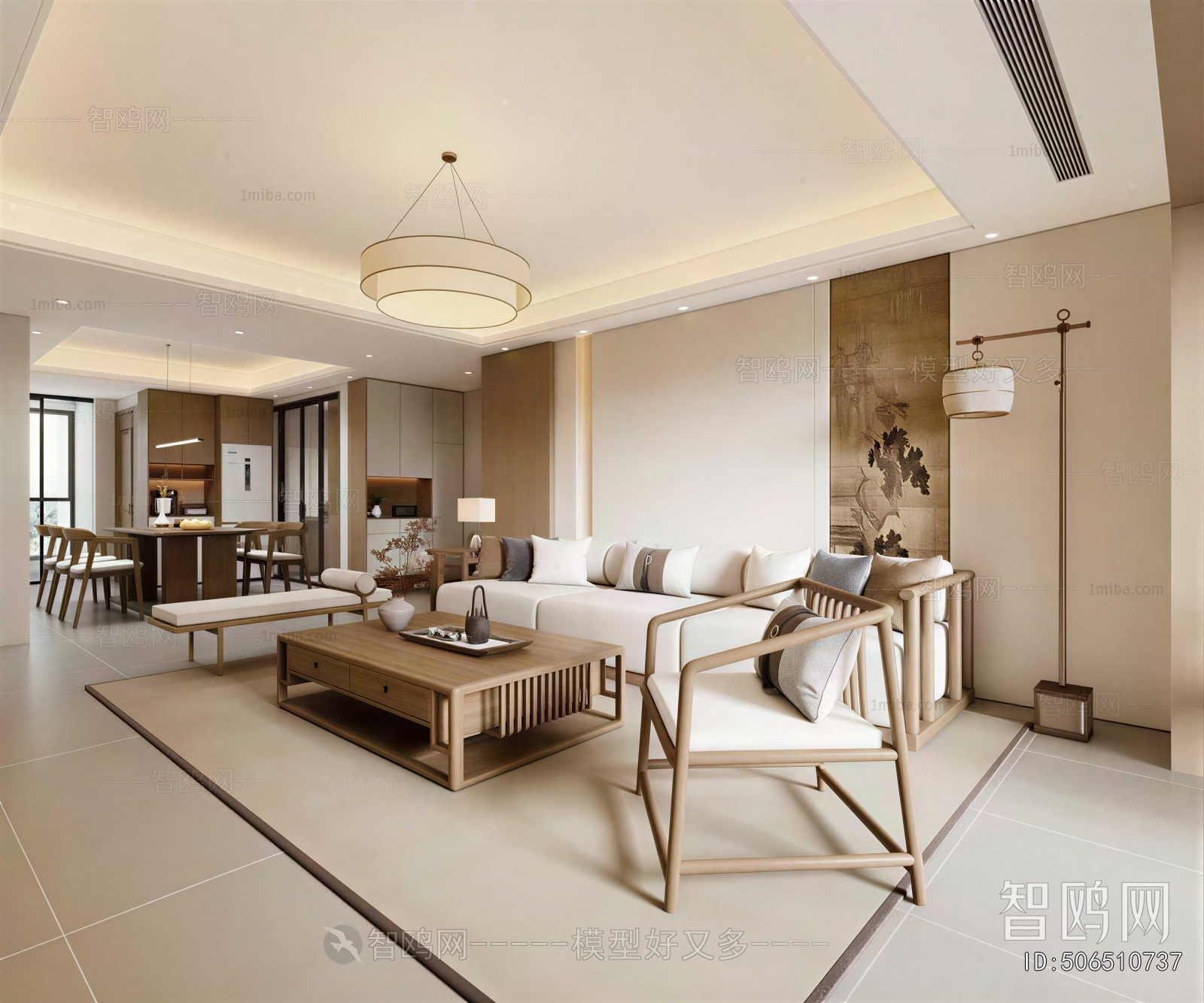 New Chinese Style A Living Room