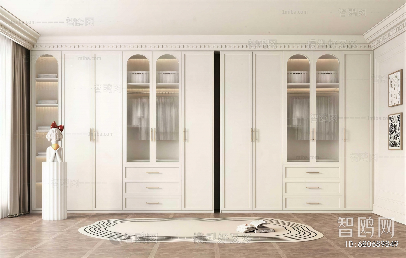 Simple European Style Clothes Storage Area