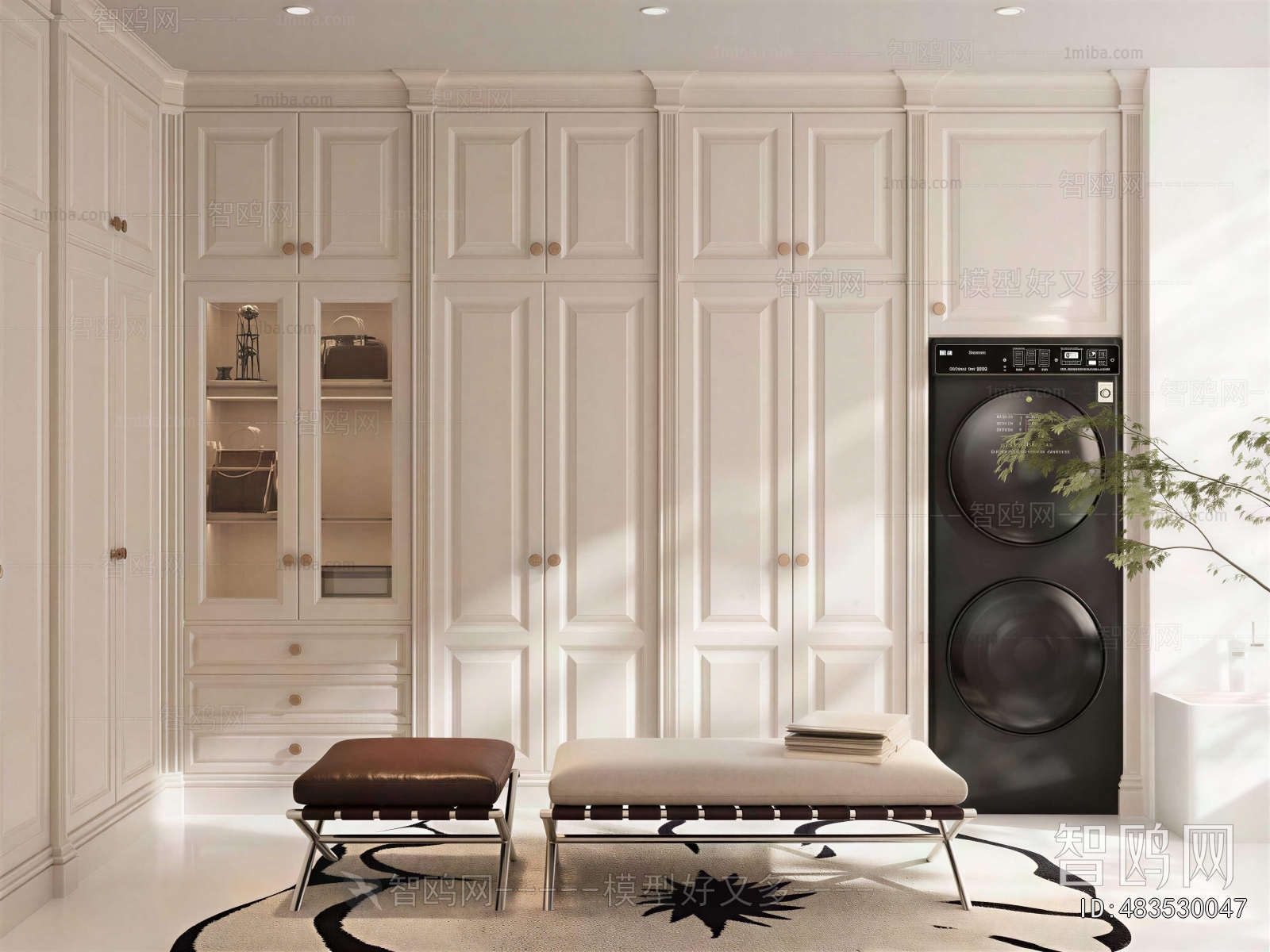 Simple European Style Clothes Storage Area