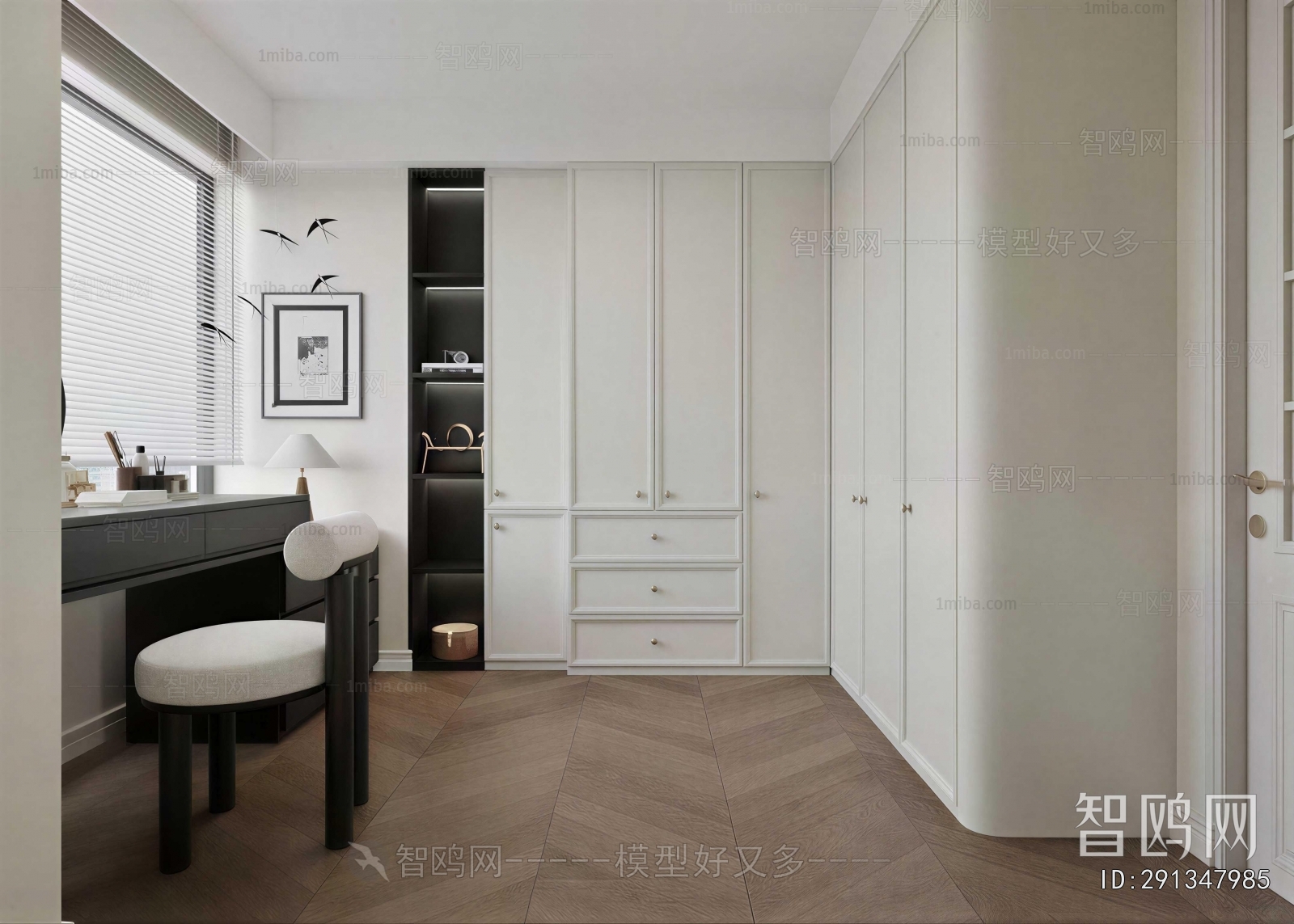 Simple European Style Clothes Storage Area