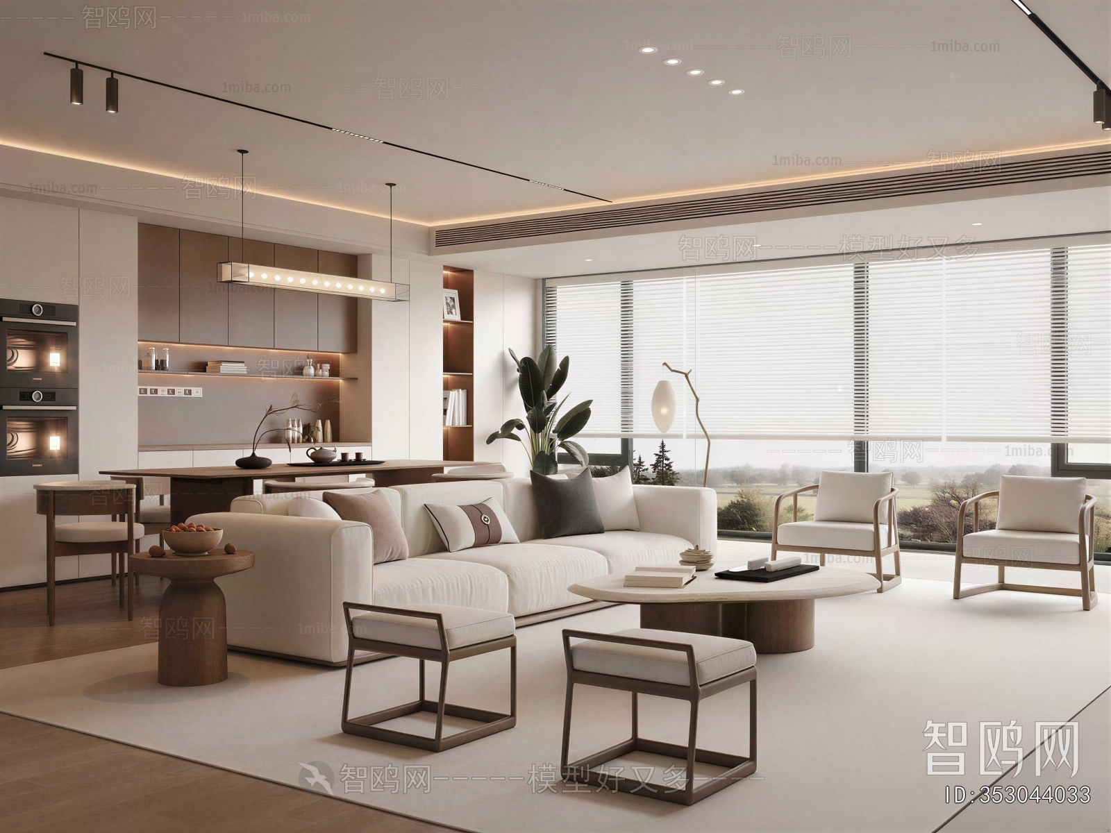 New Chinese Style A Living Room