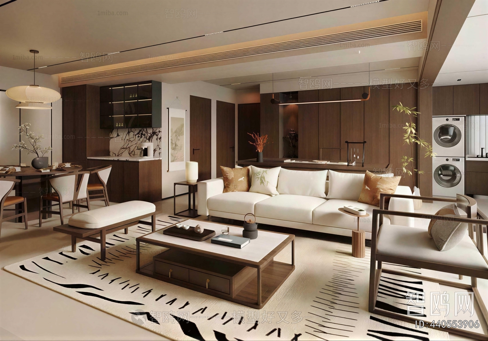 New Chinese Style A Living Room