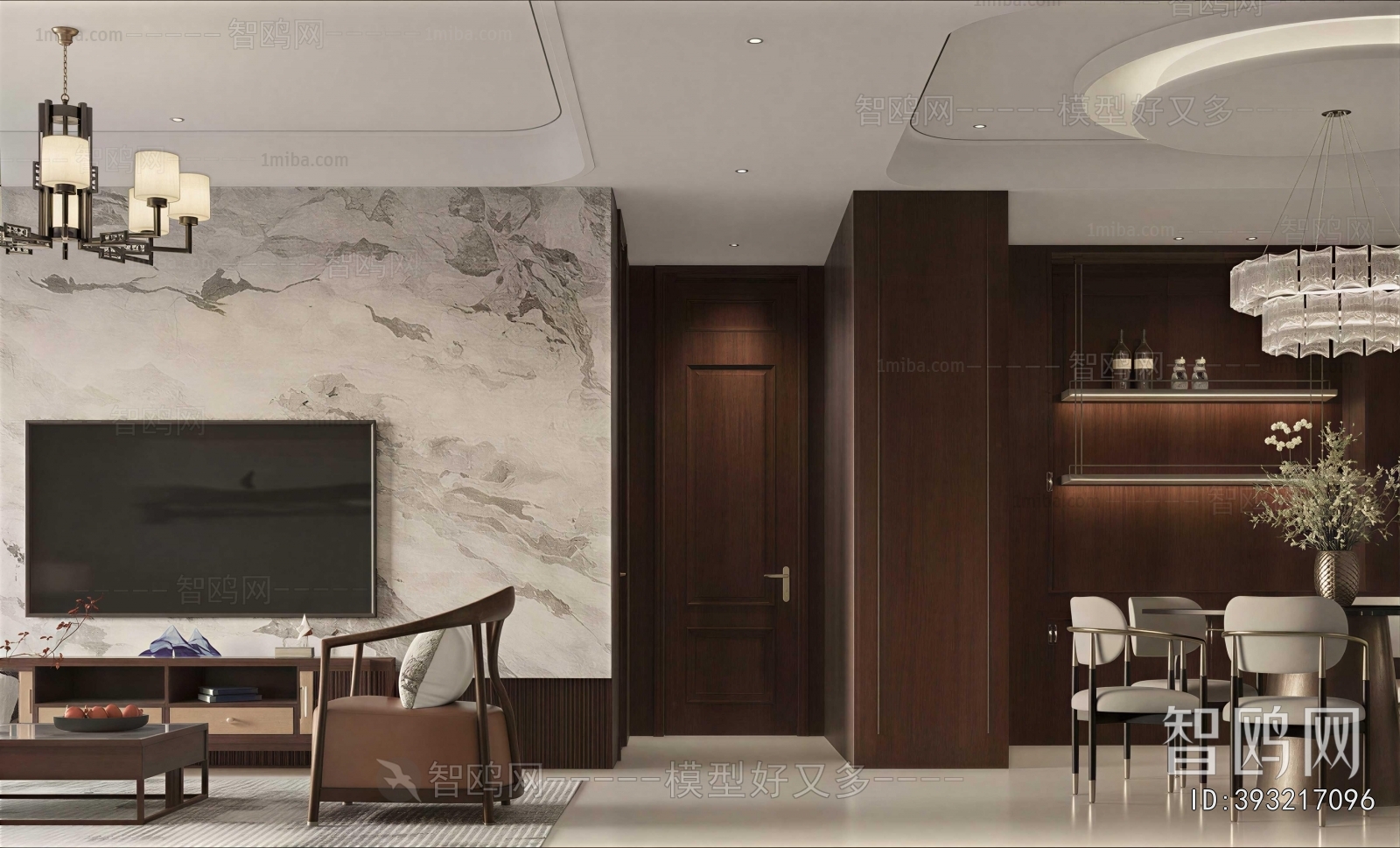 New Chinese Style A Living Room