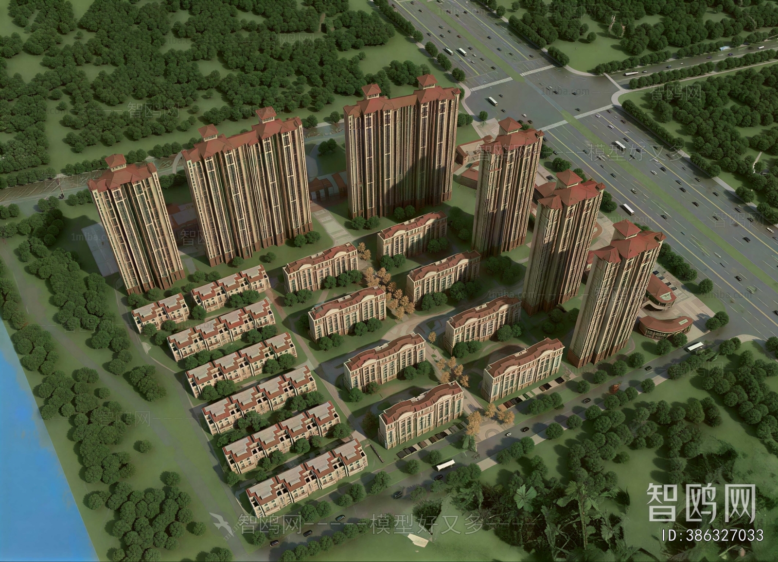 Modern Architectural Bird's-eye View Planning