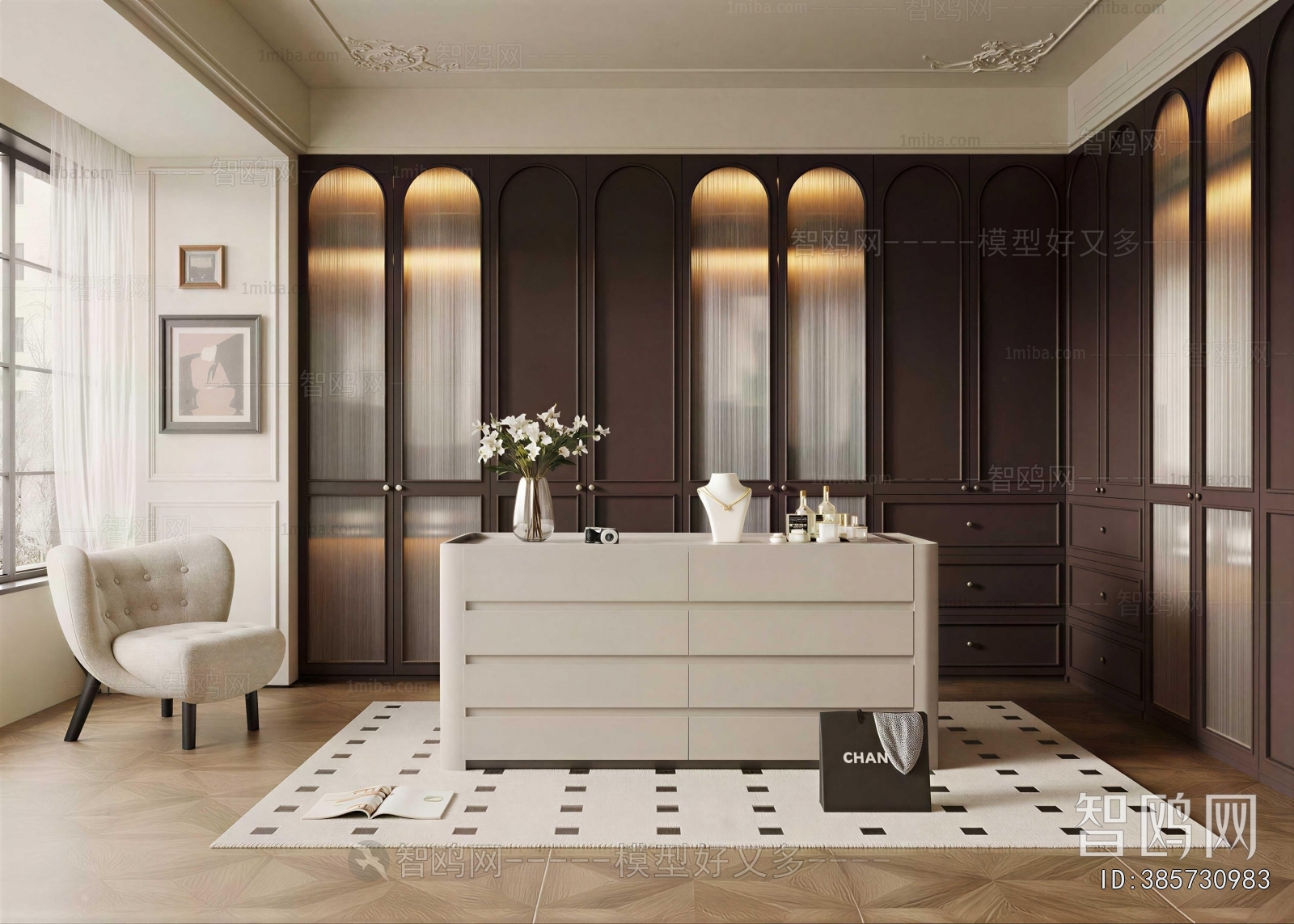 Simple European Style Clothes Storage Area