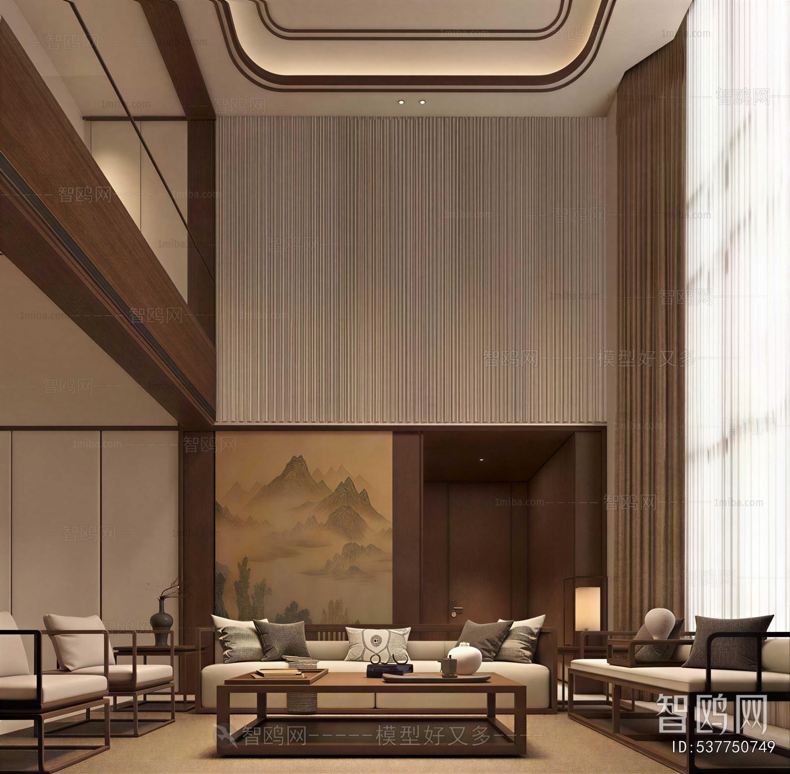 New Chinese Style A Living Room