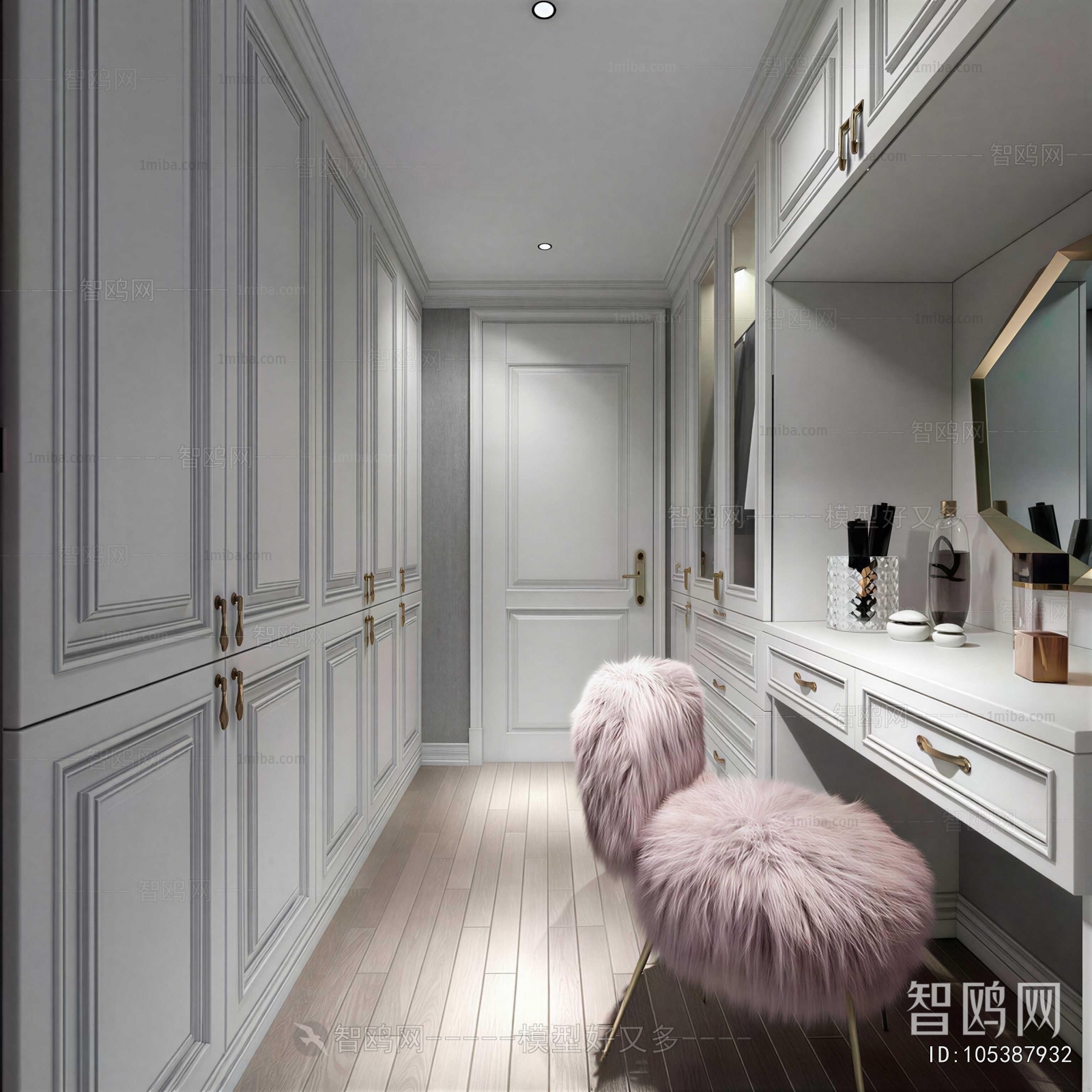 Simple European Style Clothes Storage Area