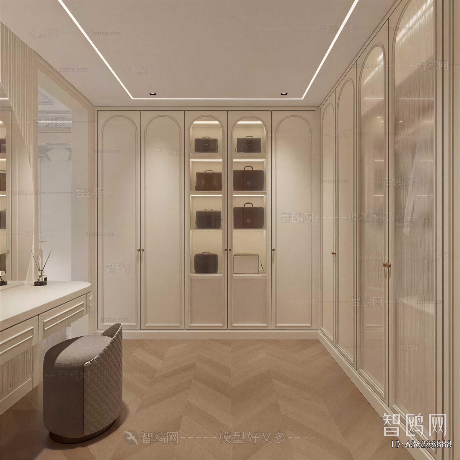 Simple European Style Clothes Storage Area