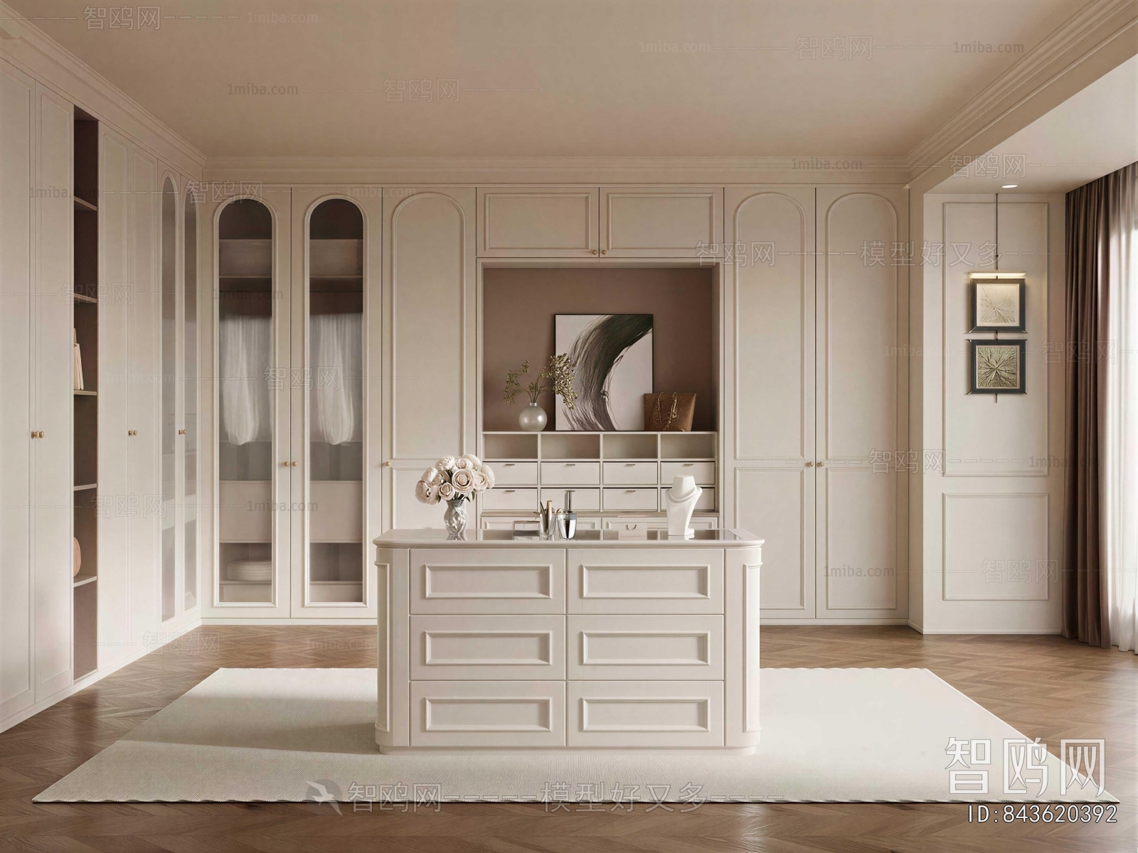 Simple European Style Clothes Storage Area