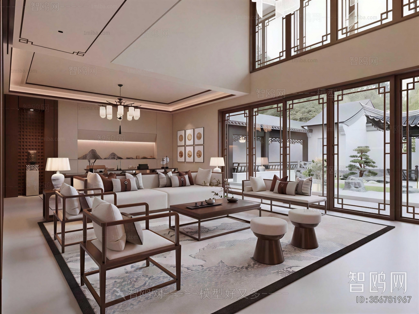 New Chinese Style A Living Room