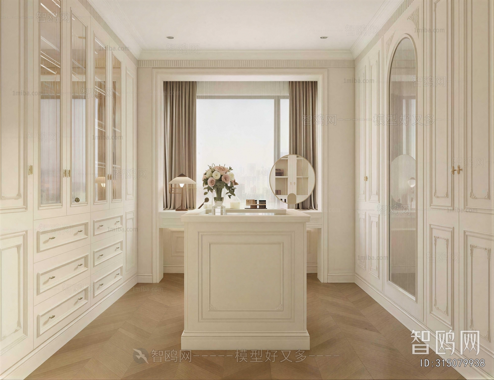 Simple European Style Clothes Storage Area