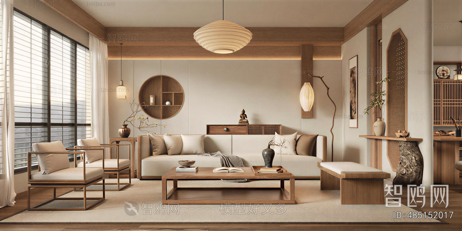 New Chinese Style A Living Room