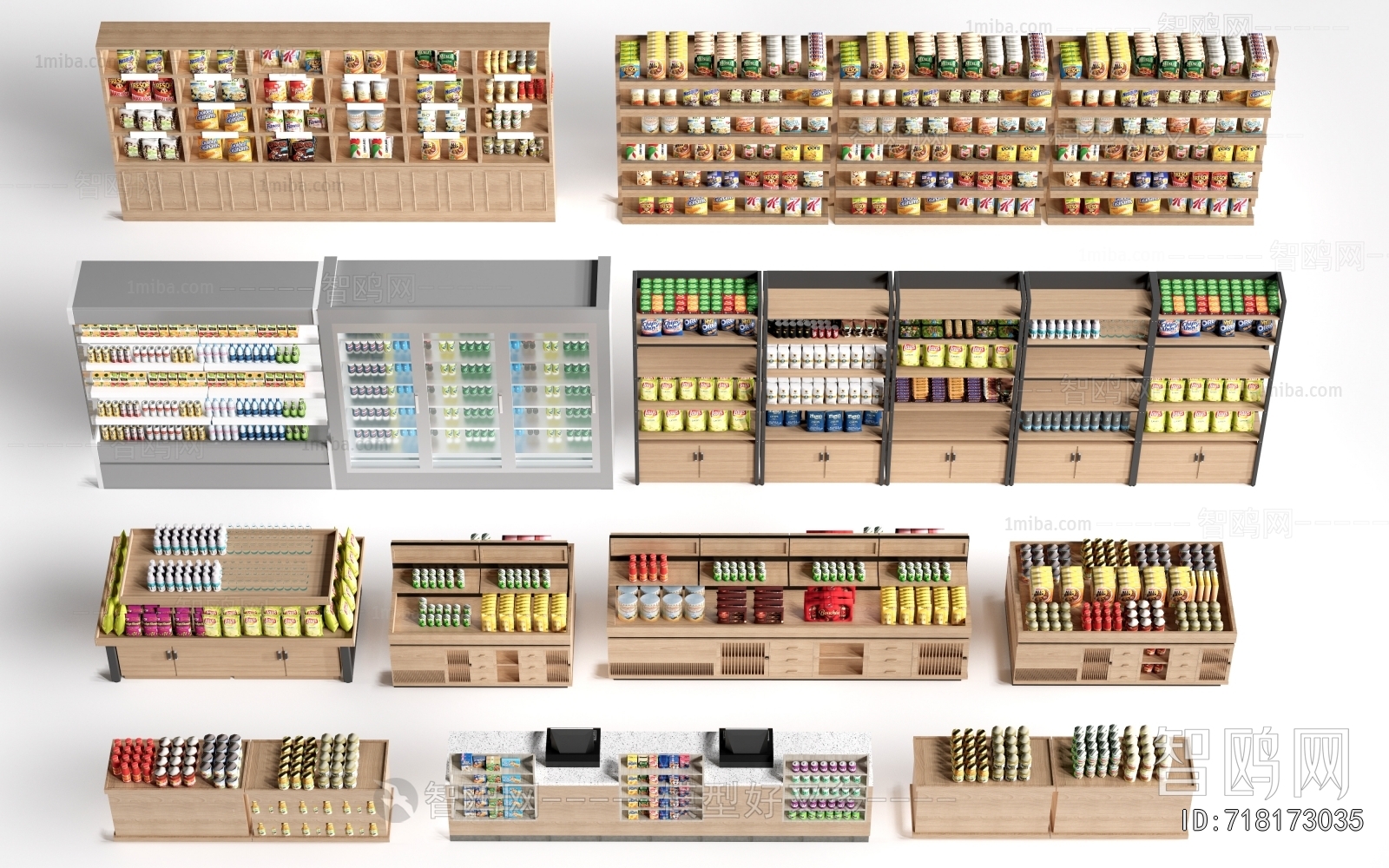 Modern Supermarket Shelf