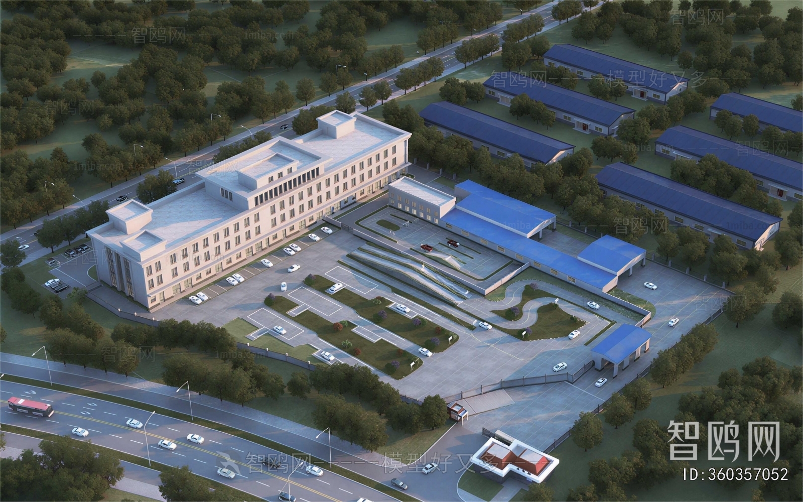 Modern Architectural Bird's-eye View Planning