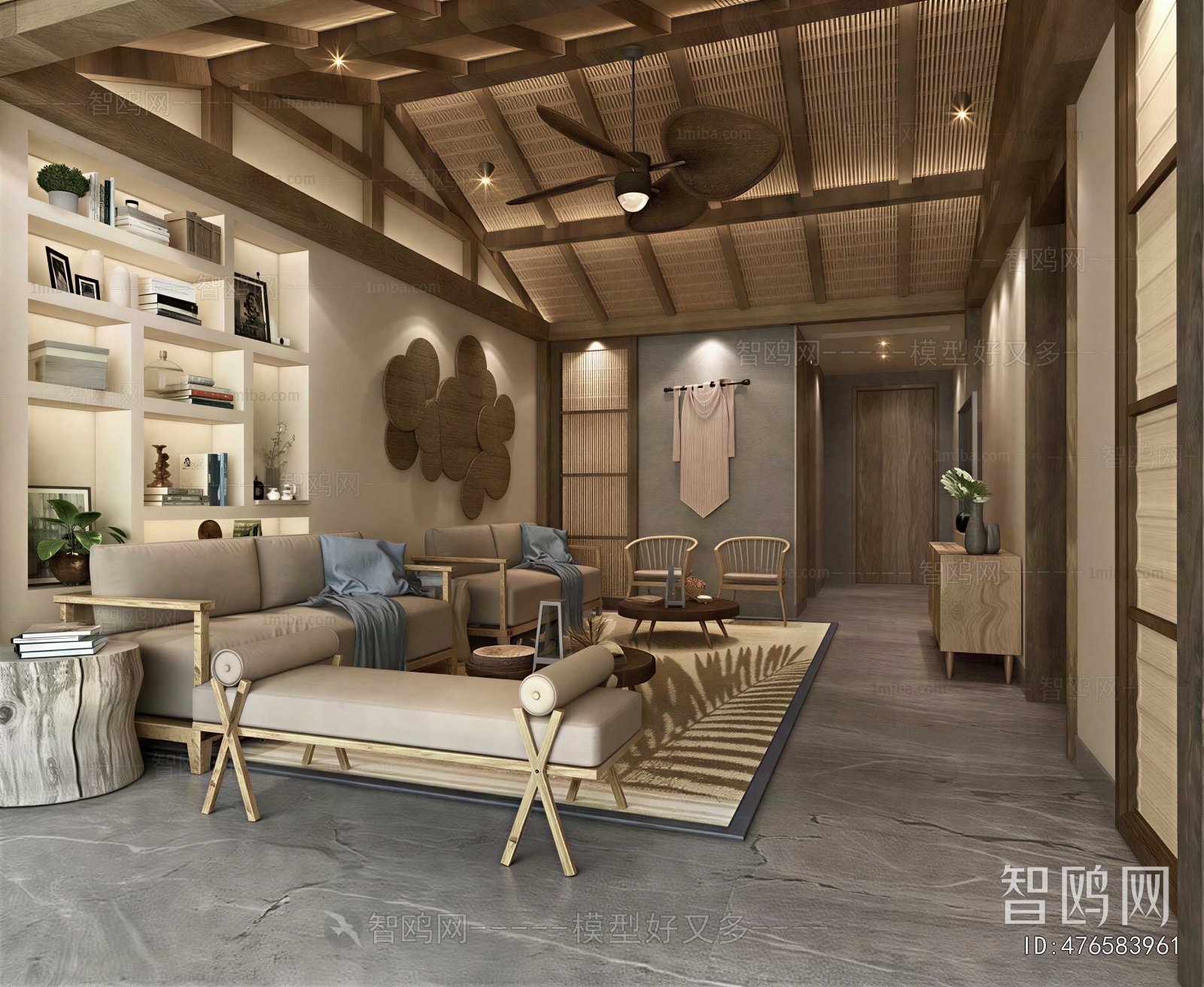 Wabi-sabi Style A Living Room