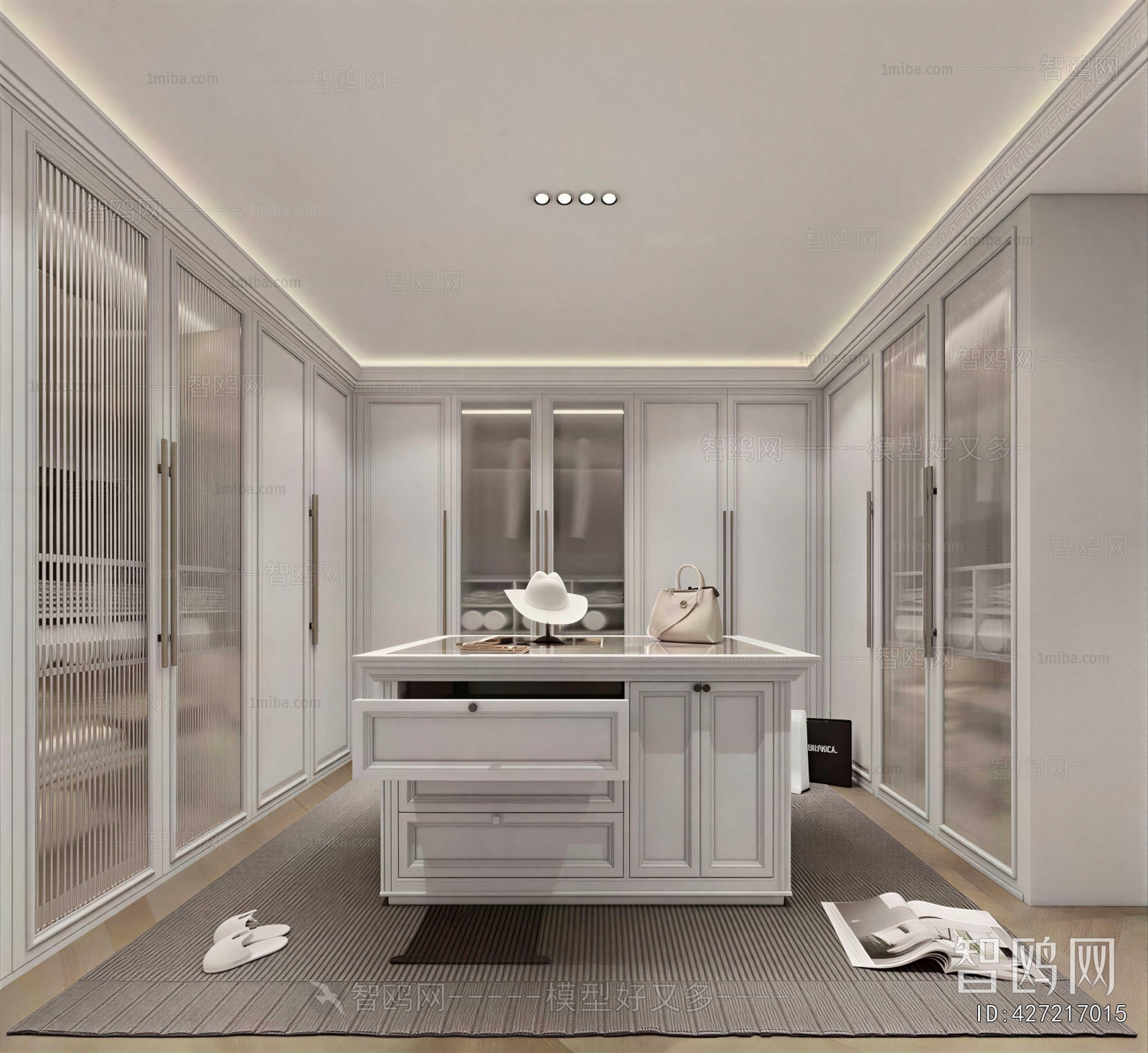 Simple European Style Clothes Storage Area